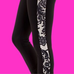 LULU LEMON Side Angle Pant Laceoflage, Polar Cream, Black